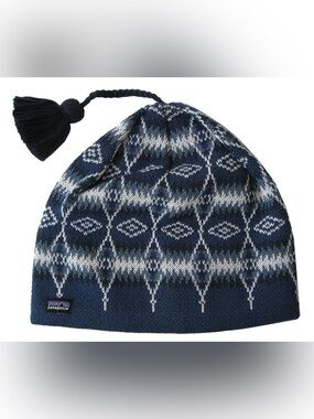 Patagonia Merino wool blend Lightweight Ski Hat Orbit Blue OS